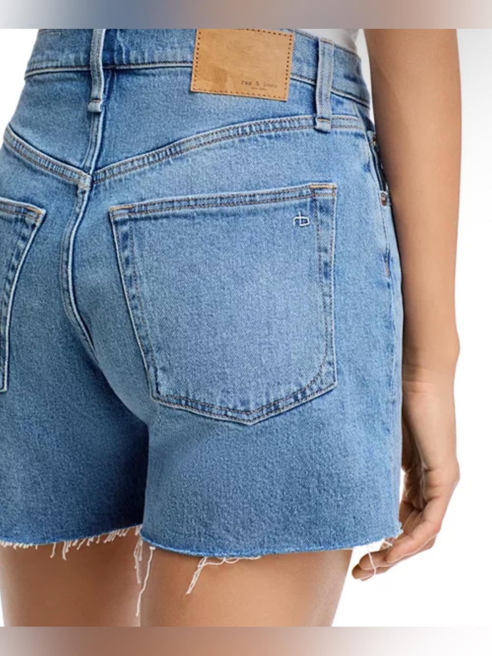 Rag & Bone Vintage Cut-Off High-Rise Denim Shorts Size 28 PEEKSKILL Color